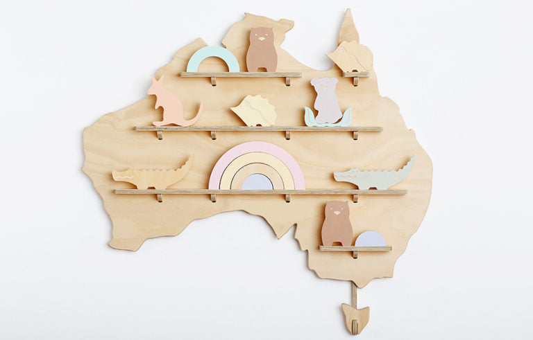 Wooden Crocodile Toy, Natural Colour – Australian Animals Decor