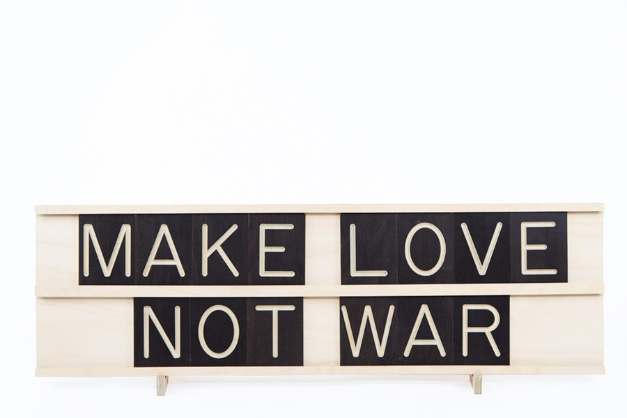 Wooden Letter Board 10×2 – Changeable Letter Message Board