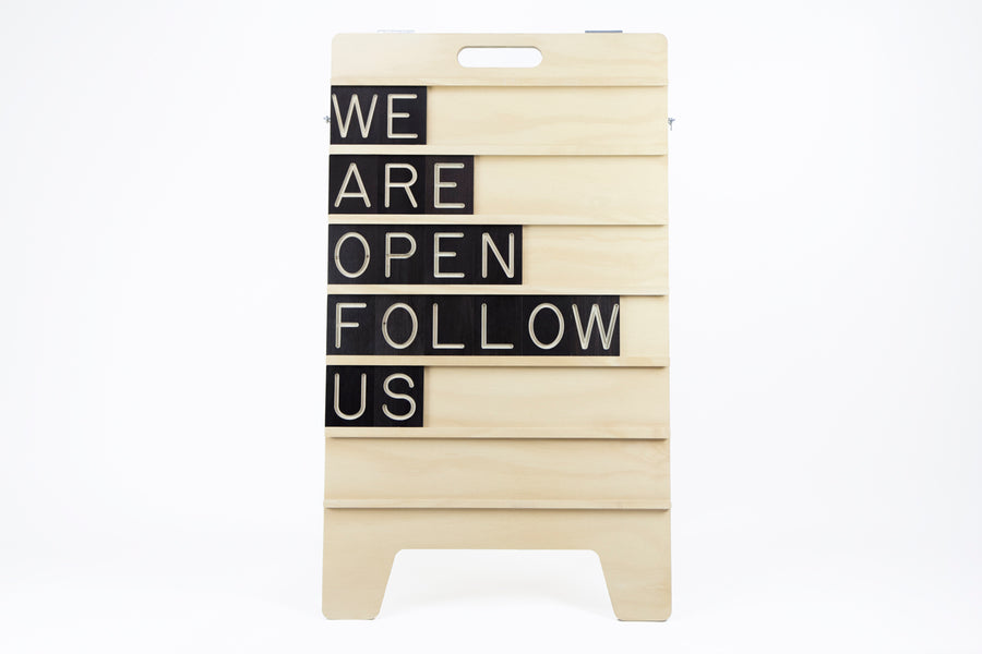 Sandwich Board Wooden – A-Frame Changeable Letter Boards