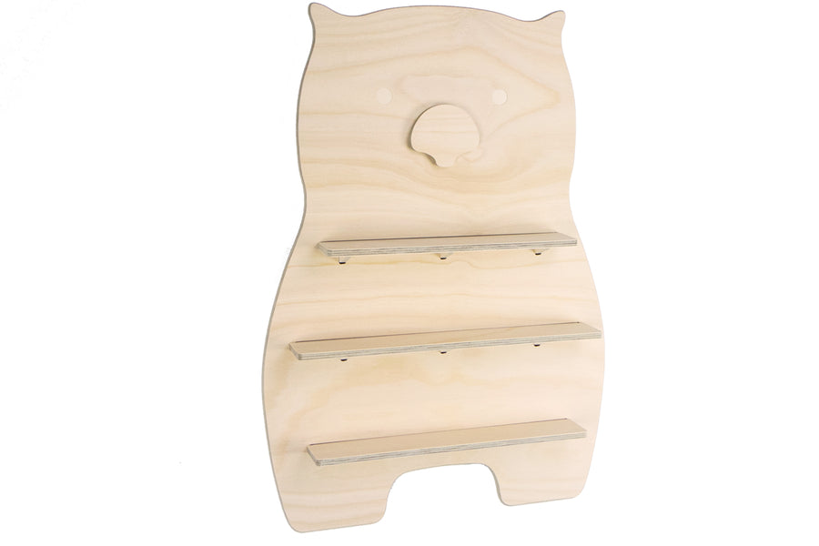 Wooden Wally Wombat Shelf – Animal Shaped Shelves