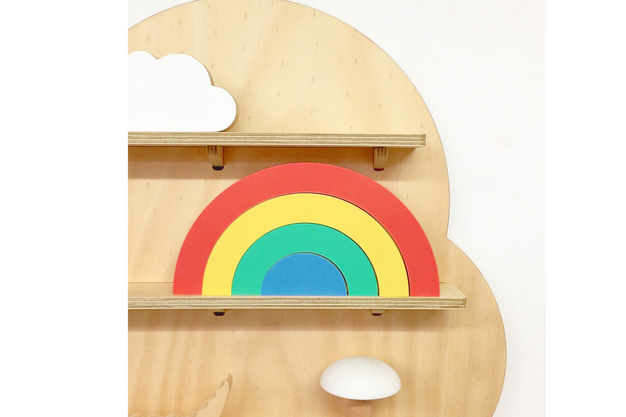 Hand-Painted Wooden Rainbow Toy – Rainbow Stacking Toy Set