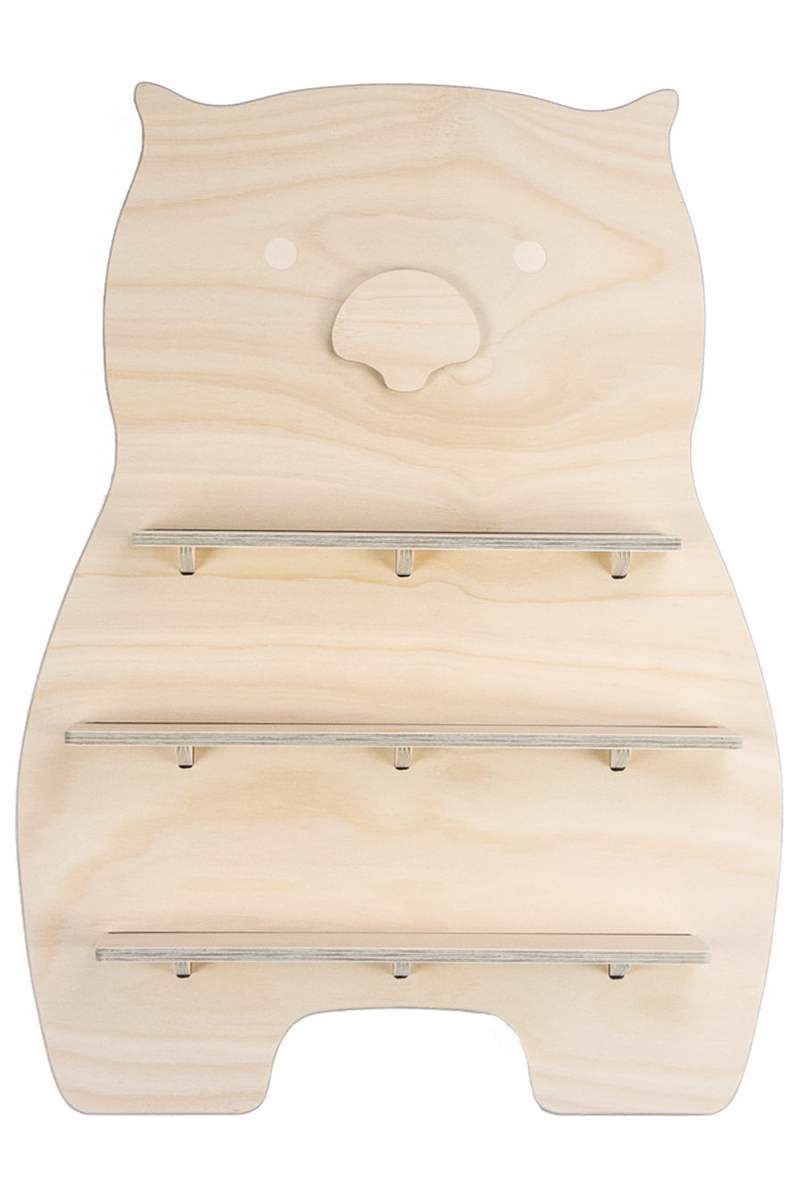 Wooden Wally Wombat Shelf – Animal Shaped Shelves